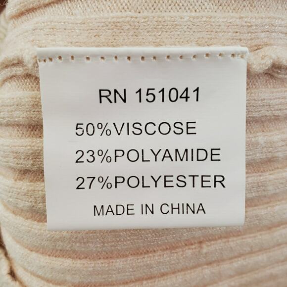 Ribbed neutral cardigan with pom pom snaps size XS NWT - Picture 10 of 11